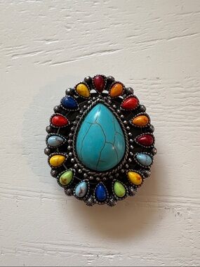 Turquoise Teardrop Multicolor Stone phone holder/stand